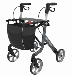 Rollator Space Koksgrå M/Softhjul - klik for at se billedet i fuld størrelse - åbner i nyt vindue Rollator Space Koksgrå M/Softhjul