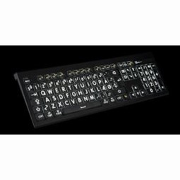 LogicKeyboard Astra Mac, hvid på sort