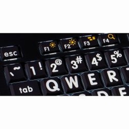 LogicKeyboard Astra Mac, hvid på sort