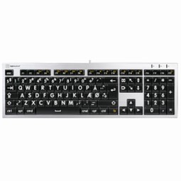 LogicKeyboard Alba Hvid på Sort LogicKeyboard Alba Hvid på Sort