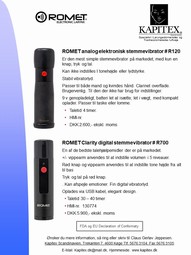 ROMET elektronisk stemmevibrator  - eksempel fra produktgruppen stemmegeneratorer