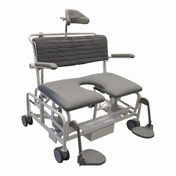 Bariatrisk bade-/toiletstol M2 400 kg Bred El-Tip - eksempel fra produktgruppen toilet-badestole med hjul, sædetilt og el-funktioner Bariatrisk bade-/toiletstol M2 400 kg Bred El-Tip - eksempel fra produktgruppen toilet-badestole med hjul, sædetilt og el-funktioner