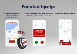 Alarmapp med tilkoblet tryghedsknap - klik for at se billedet i fuld størrelse - åbner i nyt vindue Alarmapp med tilkoblet tryghedsknap