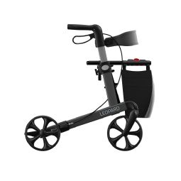 Leopard rollator ekstra lav - antrasitgrå