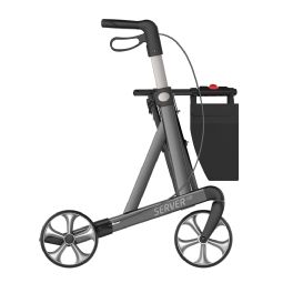 Server HD (Heavy Duty) rollator med soft hjul (PU) - klik for at se billedet i fuld størrelse - åbner i nyt vindue Server HD (Heavy Duty) rollator med soft hjul (PU)
