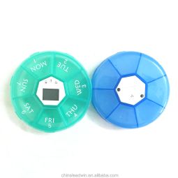 Pilleæske 7 store rum og lydalarm