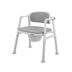 Toiletstol med toiletspand - eksempel fra produktgruppen toilet-badestole uden hjul, højdeindstillelige Toiletstol med toiletspand - eksempel fra produktgruppen toilet-badestole uden hjul, højdeindstillelige