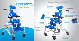 Starfish mini, bad- og toiletstol - klik for at se billedet i fuld størrelse - åbner i nyt vindue Starfish mini, bad- og toiletstol