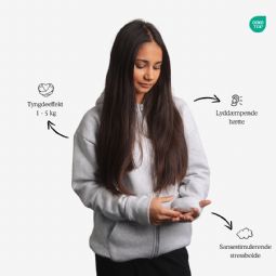 Hugz Heavy Tyngdehoodie, Lynlås - BØRN