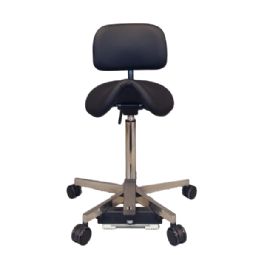 Egholm Sadelstol Bred med ryg og Polar Fodbremse 41-53cm
