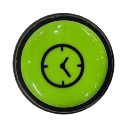 Dansktalende bordur med stor knap - klik for at se billedet i fuld størrelse - åbner i nyt vindue Dansktalende bordur med stor knap