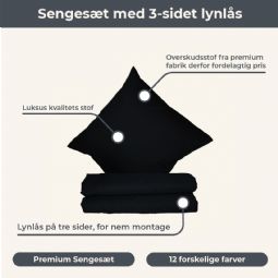 Sengesæt - 3 sider lynlås
