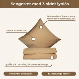 Sengesæt - 3 sider lynlås