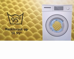 SAFE Med trykfordelende Topmadrasser, GUL-ROSA, Bruger 50-130kg