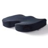 Coccyx cushion with memory foam and cooling gel