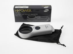 Illuminated pocket magnifier (tungsten) - click to see picture in full size - opens new window Illuminated pocket magnifier (tungsten)