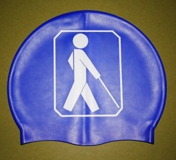 Swimcap with blind mark Swimcap with blind mark