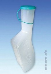 Megro urinkolbe til mænd ugennemsigtig med låg