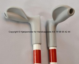 Støttestok i hvidlakeret aluminium m/ergogreb - example from the product group walking sticks, non-foldable Støttestok i hvidlakeret aluminium m/ergogreb - example from the product group walking sticks, non-foldable