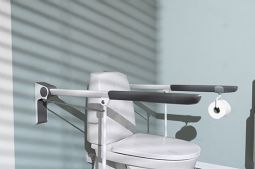 Toilet support arms - foldable and wall mounting