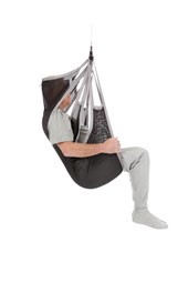 Flexible sit-on full back sling with headrest Flexible sit-on full back sling with headrest