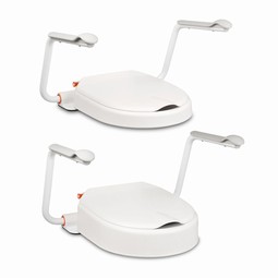 Etac Hi-Loo fixed raised toilet seat with armrests