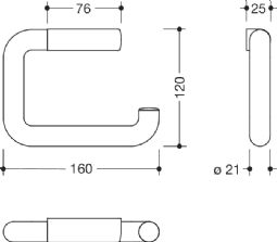 HEWI Toilet roll holder - click to see picture in full size - opens new window HEWI Toilet roll holder