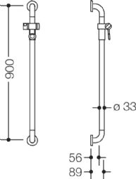 HEWI Shower head holder - (801-series) - click to see picture in full size - opens new window HEWI Shower head holder - (801-series)