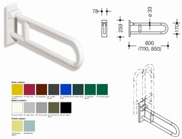 HEWI Hinged support rail, rotating (801-series)