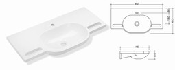 HEWI Washbasin, large (950-series) HEWI Washbasin, large (950-series)