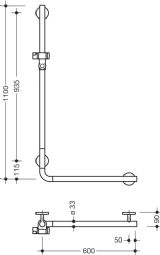 HEWI L-shaped shower head holder (950-series) - click to see picture in full size - opens new window HEWI L-shaped shower head holder (950-series)