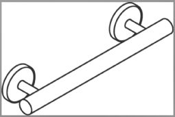 HEWI Support rail - 300 mm (950-seris) - click to see picture in full size - opens new window HEWI Support rail - 300 mm (950-seris)