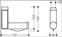 HEWI Upgrade kit toilet roll holder - click to see picture in full size - opens new window HEWI Upgrade kit toilet roll holder