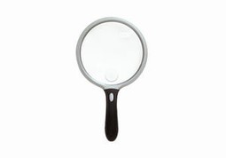Handheld magnifier with light