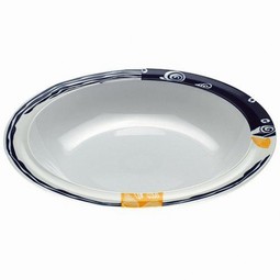 Soup plate, coloured