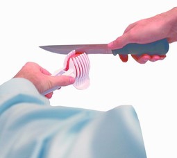 Handle to assist slicing Handle to assist slicing
