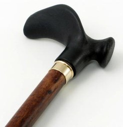 Wooden stick with anatomic handle Wooden stick with anatomic handle