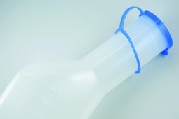 Urinkolbe, mandlig, plast m. låg Urinkolbe, mandlig, plast m. låg