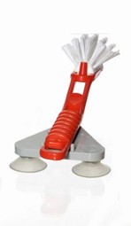 Dish brush with sucker