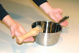 Grab for the pan Grab for the pan