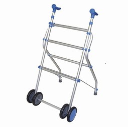 Walker with wheels - example from the product group walking frames with two castors Walker with wheels - example from the product group walking frames with two castors