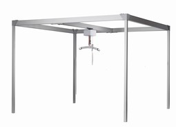 Free-standing roomcovering system - hight adjustable