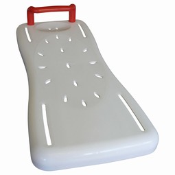 Bathing seat board for bathtubs with adjustable width