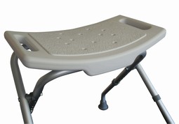Foldable shower chair with support handles, no backrest - click to see picture in full size - opens new window Foldable shower chair with support handles, no backrest