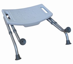 Foldable shower chair with support handles, no backrest - click to see picture in full size - opens new window Foldable shower chair with support handles, no backrest