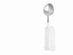 Spoon with handle - is attached to the hand Spoon with handle - is attached to the hand