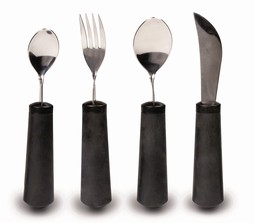 Cutlery with thick handle, non-slip coating and adjustable blade Cutlery with thick handle, non-slip coating and adjustable blade