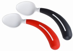 Spoon with ergonomical shaft Spoon with ergonomical shaft
