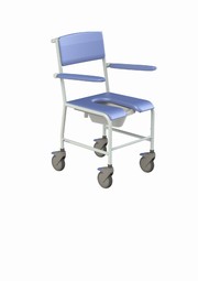 Timo showerchair - example from the product group commode shower chairs with castors, not height adjustable Timo showerchair - example from the product group commode shower chairs with castors, not height adjustable
