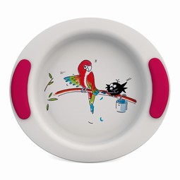 Deep plate for children in melemaine, ZOO Deep plate for children in melemaine, ZOO